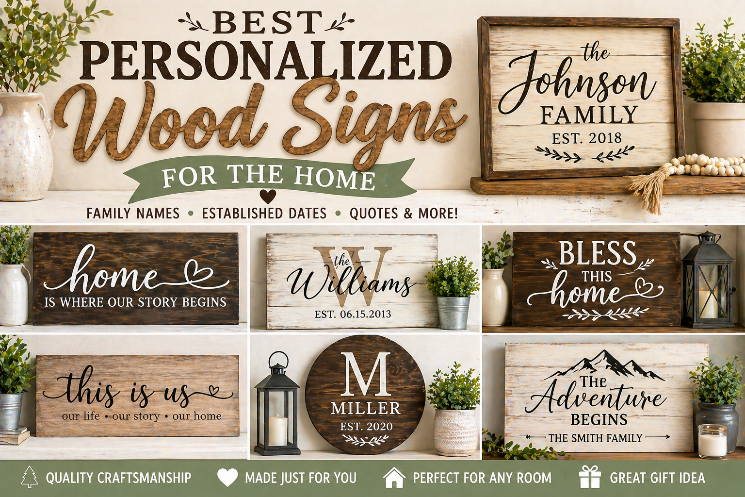 Best Personalized Wood Signs for the Home | Weaver Custom Engravings