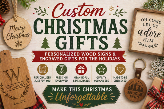Custom Christmas Gifts: Personalized Wood Signs & Engraved Gifts for the Holidays