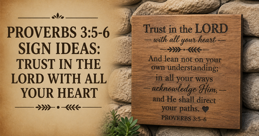 Proverbs 3:5-6 Sign Ideas: Trust in the Lord With All Your Heart