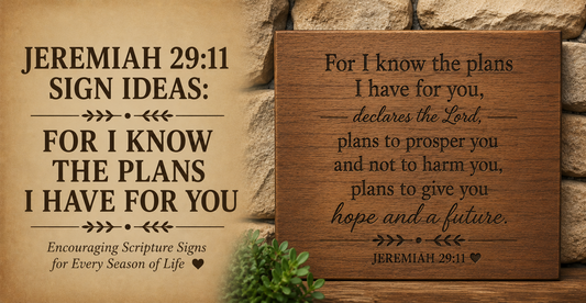 Jeremiah 29:11 Sign Ideas: For I Know the Plans I Have for You
