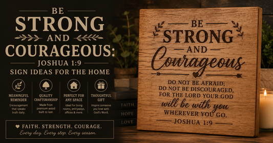 Be Strong and Courageous: Joshua 1:9 Sign Ideas for the Home