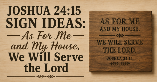 Joshua 24:15 Sign Ideas: As For Me and My House, We Will Serve the Lord