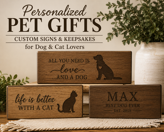 Personalized Pet Gifts: Custom Signs & Keepsakes for Dog & Cat Lovers