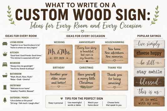What to Write on a Custom Wood Sign: Ideas for Every Room and Every Occasion