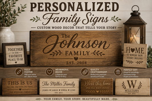 Personalized Family Signs: Custom Wood Decor That Tells Your Story