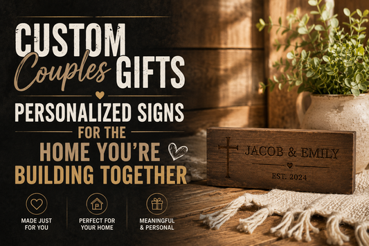 Custom Couples Gifts: Personalized Signs for the Home You're Building Together