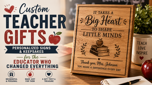 Custom Teacher Gifts: Personalized Signs & Keepsakes for the Educator Who Changed Everything