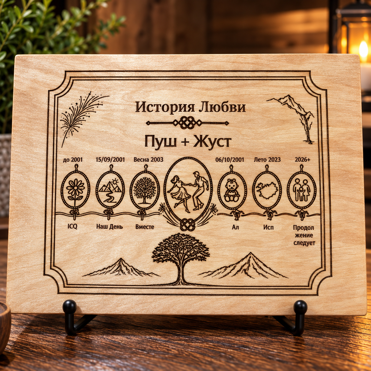 Your Custom Design Engraved on a Wood Sign