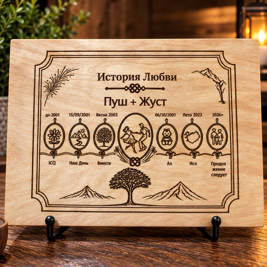 Custom customer artwork engraved onto real wood sign
