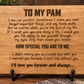 Custom engraved wood sign with heartfelt message to wife
