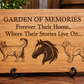Garden of Memories pet memorial plaque with custom animal engraving
