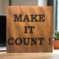 funny accountant gift sign engraved on wood