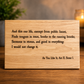 custom quote wood sign engraved with literary passage