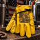 Patriotic truck driver gloves engraved with American flag bald eagle and semi
