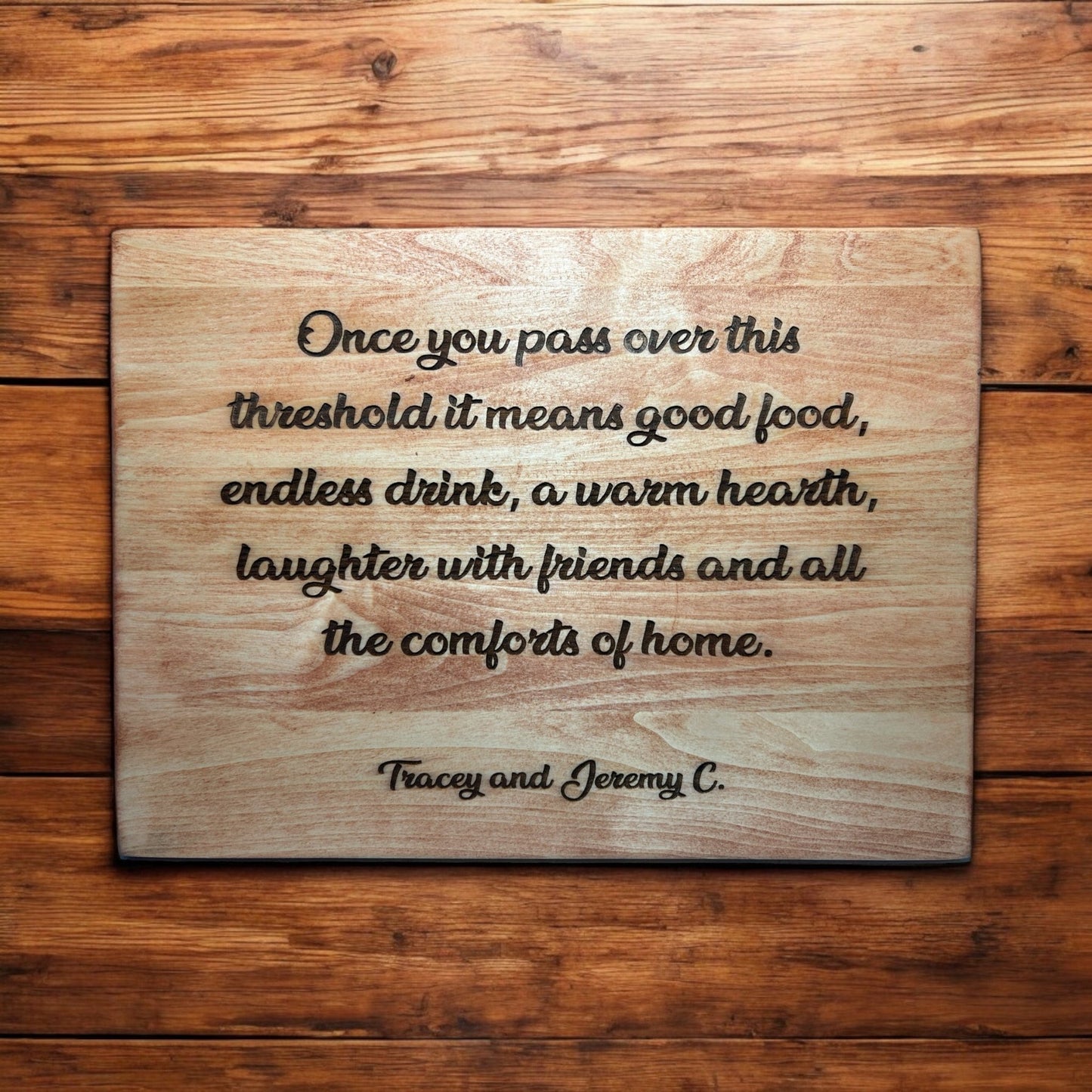 Custom Engraved Poem Wood Sign - Weaver Custom Engravings