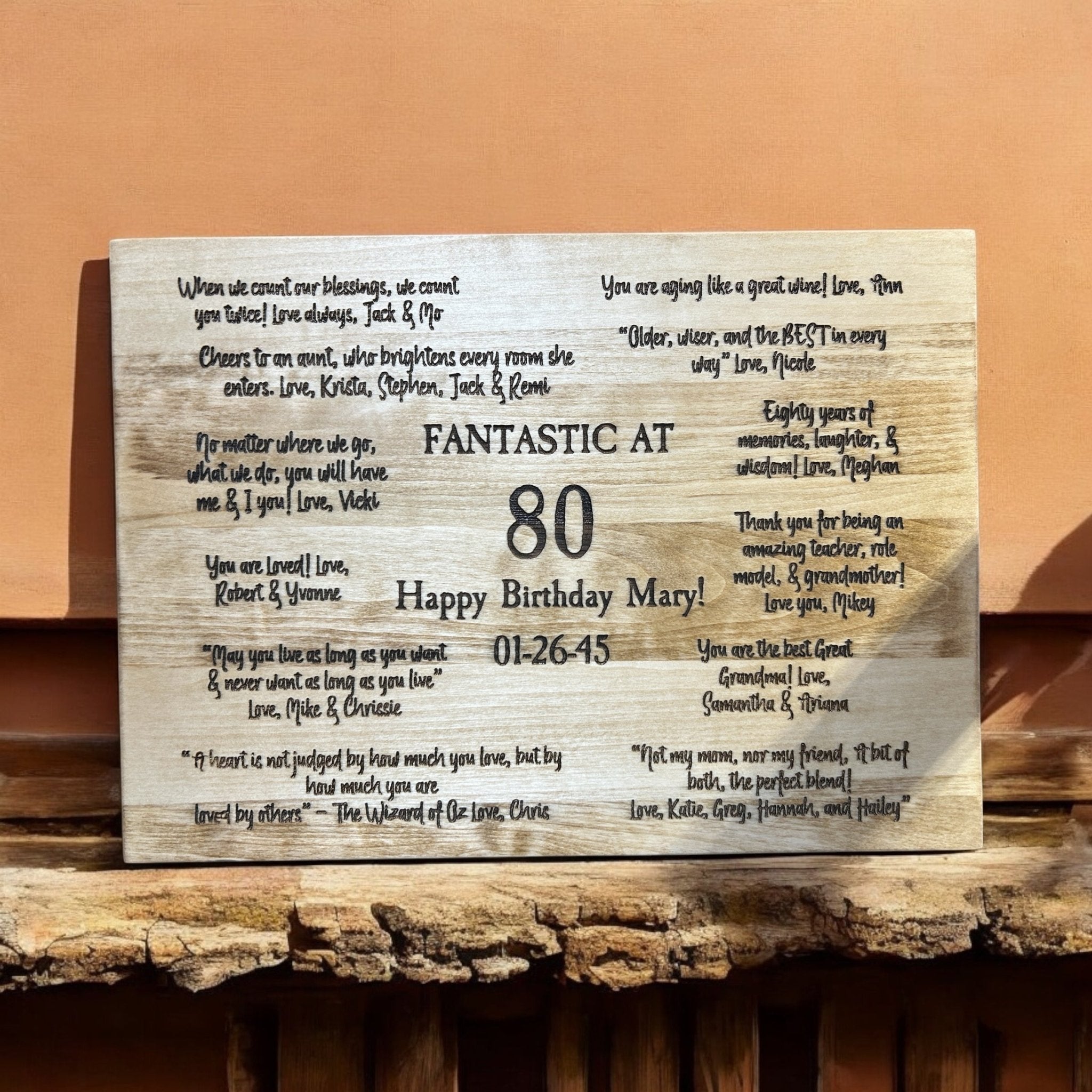 Custom Happy Birthday Wood Sign