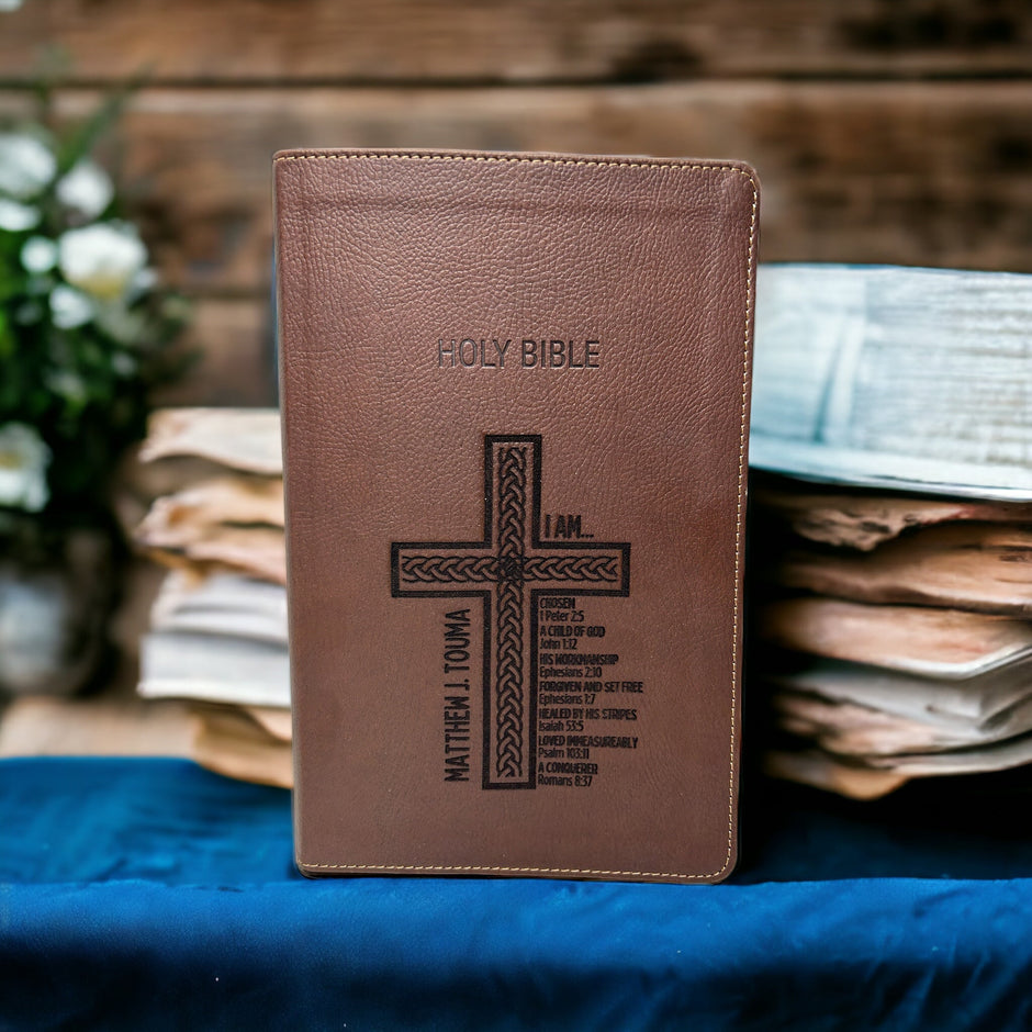 Quad Customizable Scripture Custom Bibles with Name | Personalized KJV, NIV, and NKJV Bibles ...