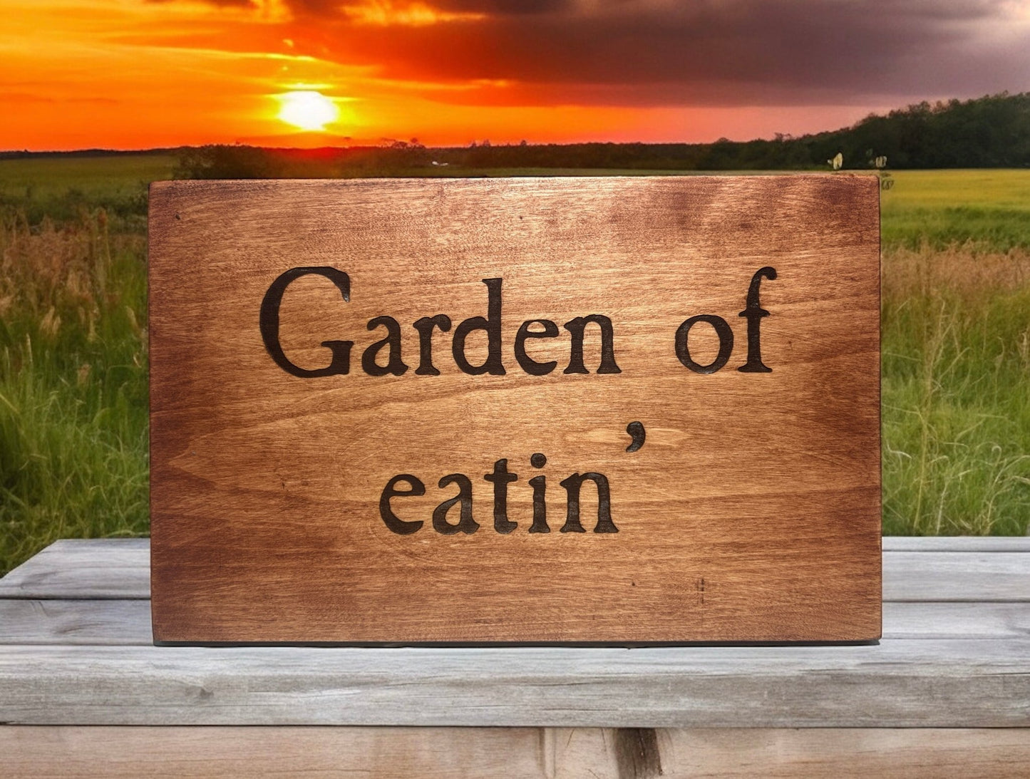 Garden Of Eatin' Custom Sign - Weaver Custom Engravings