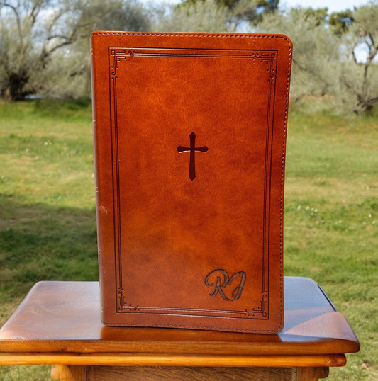 Personalized NKJV Bible with Initials Engraved - Weaver Custom Engravings