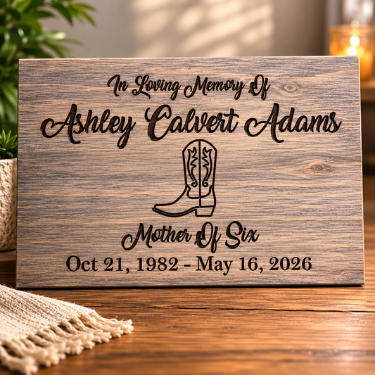 personalized memorial wood sign in loving memory plaque