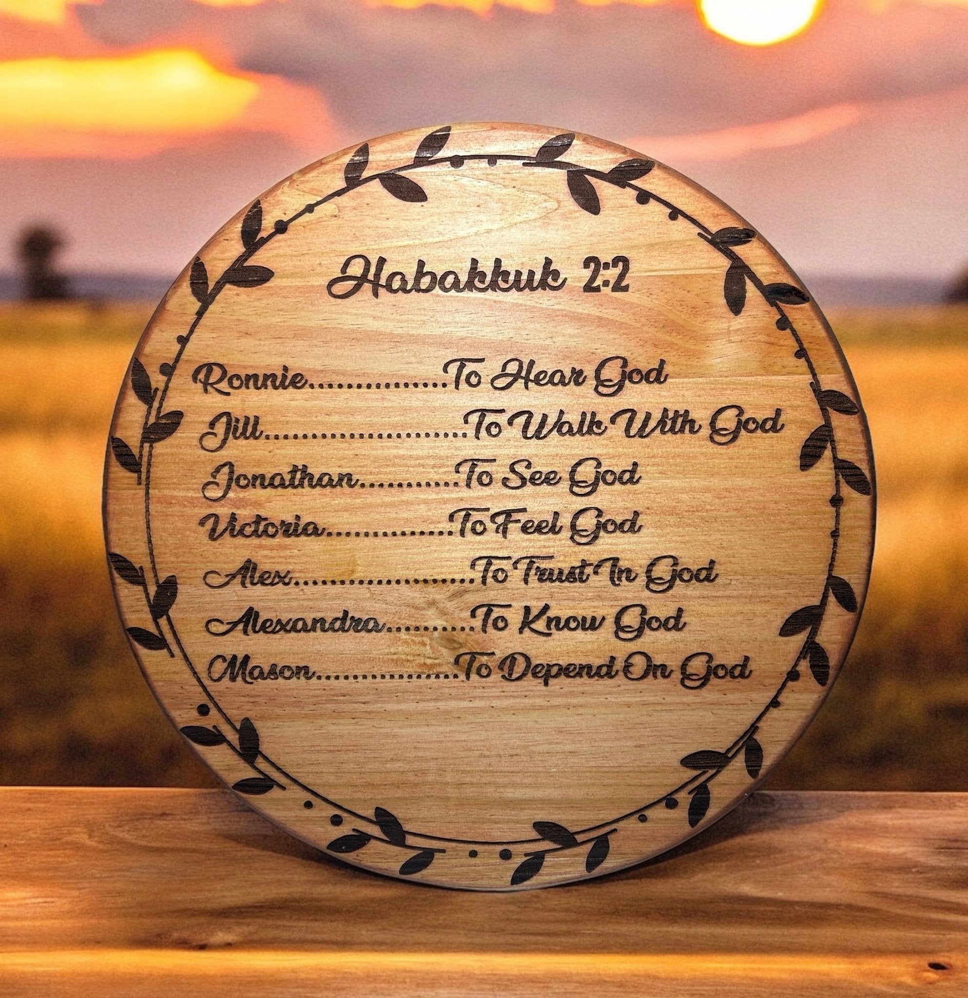 Round Custom Wood Sign