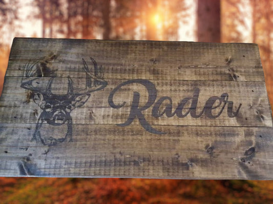 Personalized family name wood sign for home decor