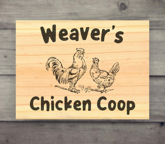 Chicken Coop Custom Sign Signs Weaver Custom Engravings   