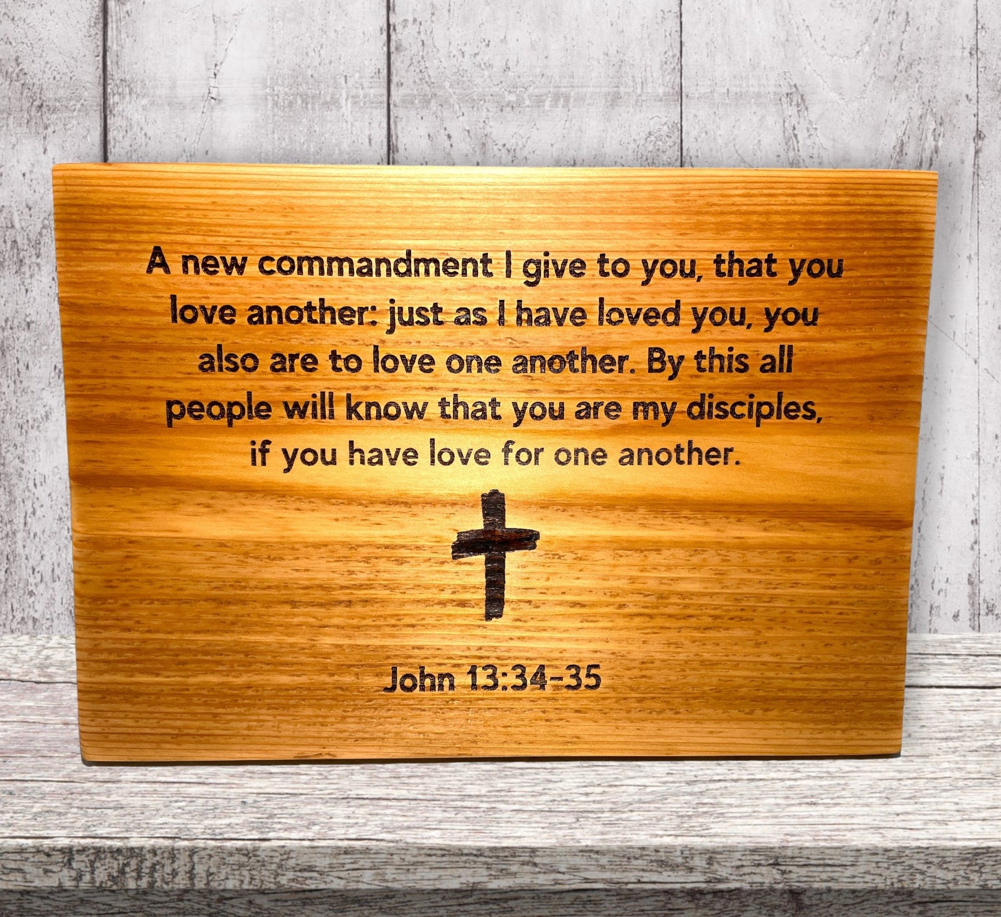 Christian Bible Verse Cedar Sign Cedar Sign Weaver Custom Engravings   