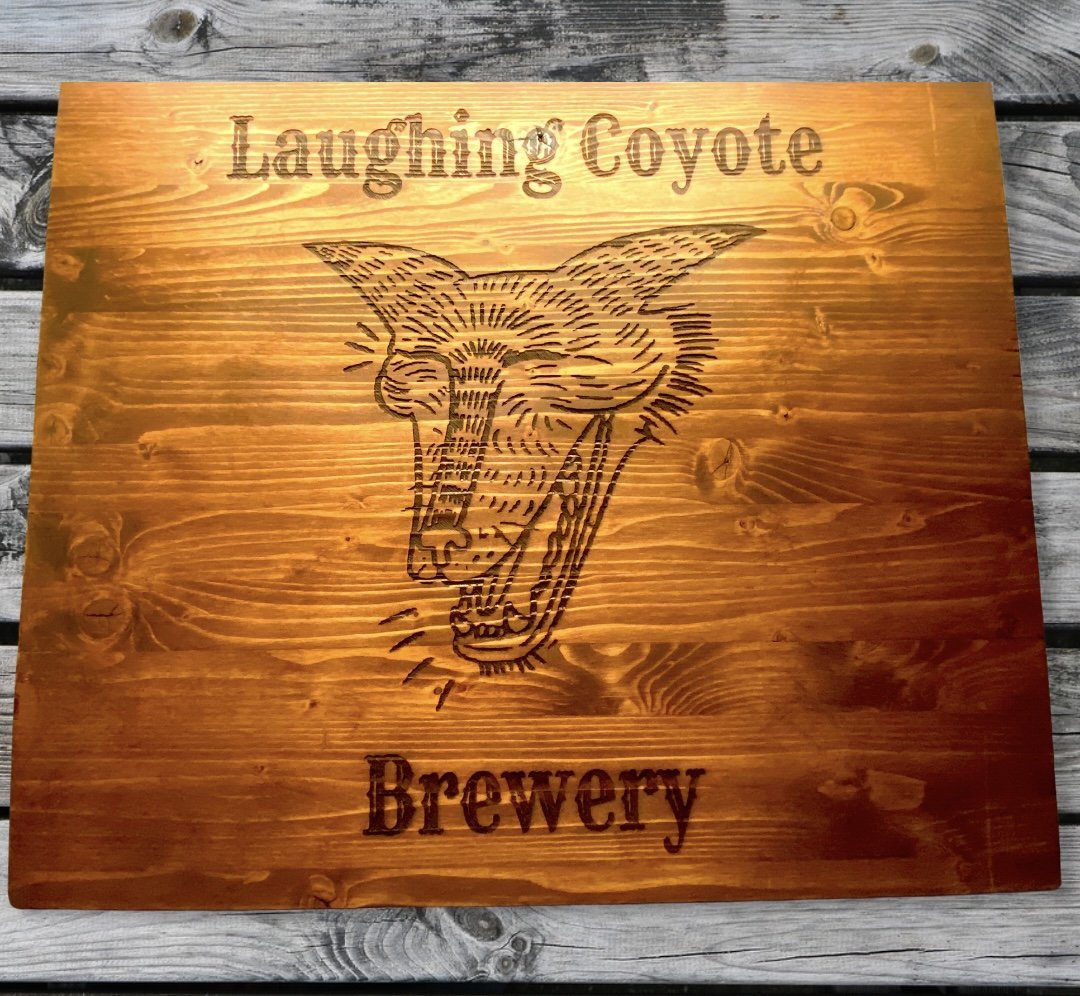 Custom designed handcrafted sign for bars by a family-run business.