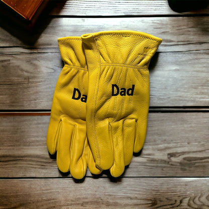 Custom "Dad" Work Gloves Gloves weaver custom gloves   