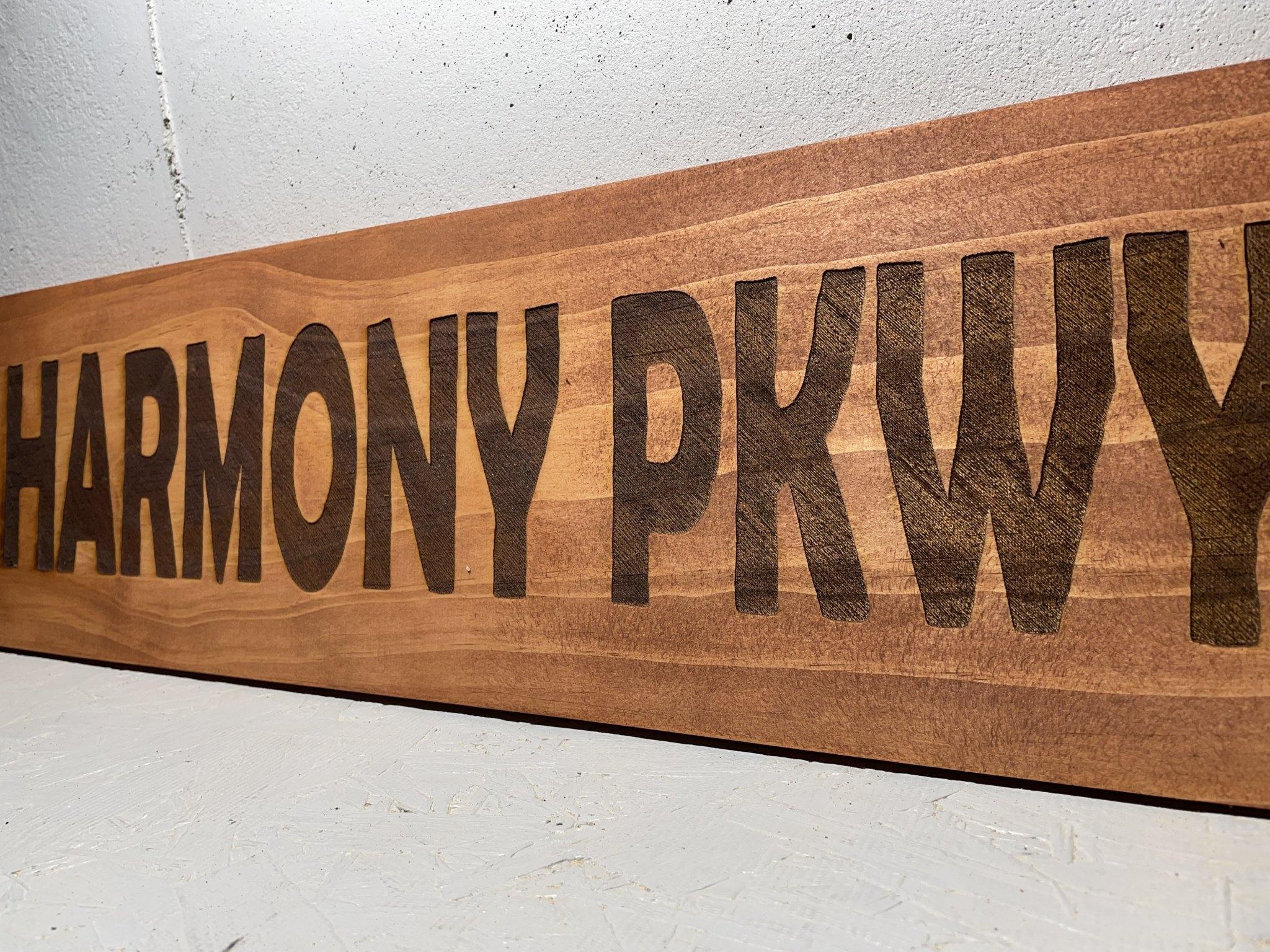 Long Sign Print Custom Long Horizontal Wood Signs | Laser Engraved & Stained – Weaver ...