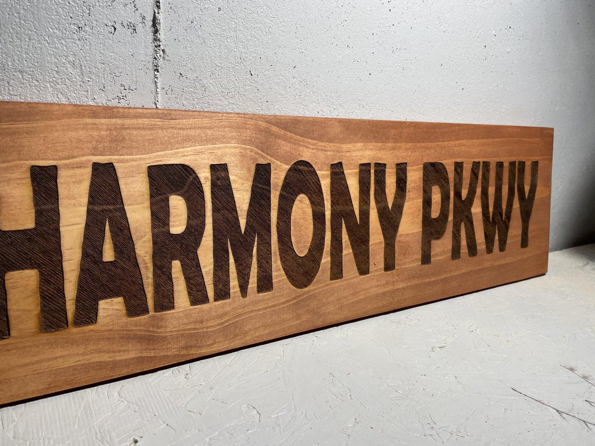 Long Sign Print Custom Long Horizontal Wood Signs | Laser Engraved & Stained – Weaver ...