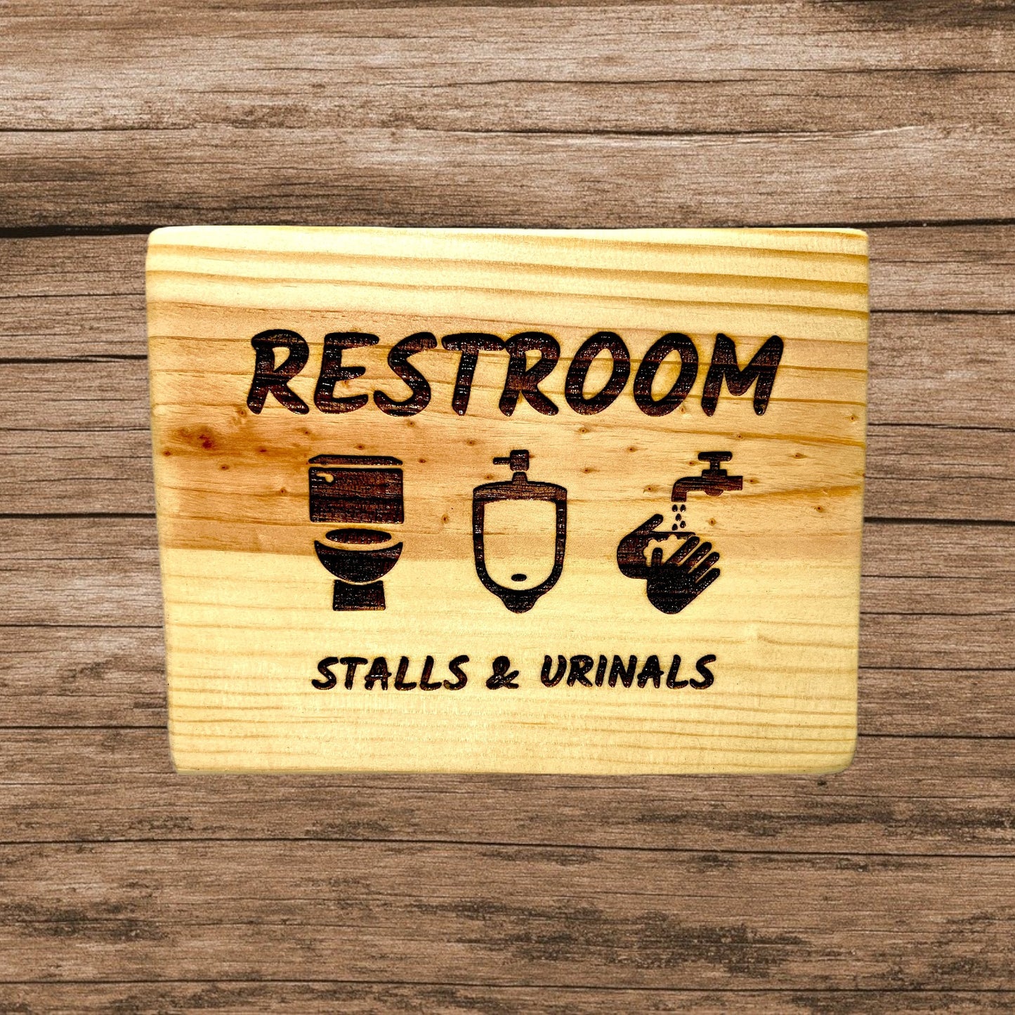 Custom Restroom Bathroom Sign Signs Weaver Custom Engravings   