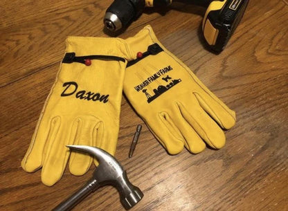 Custom Work Gloves Gloves Weaver Custom Engravings Small  