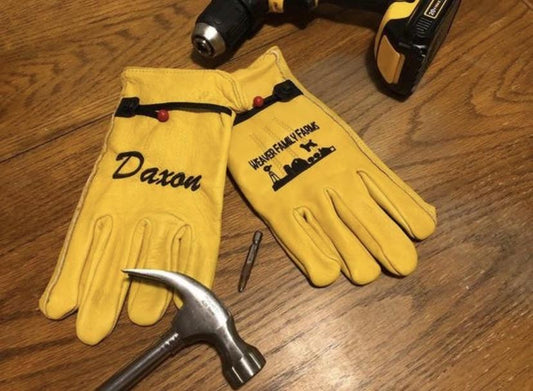 Custom Work Gloves Gloves Weaver Custom Engravings   