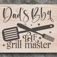 "Dad's BBQ - The Grill Master" Custom Wood sign Signs Weaver Custom Engravings   