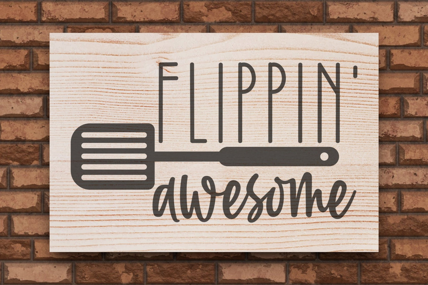 Flippin' Awesome Wood Sign Signs Weaver Custom Engravings   