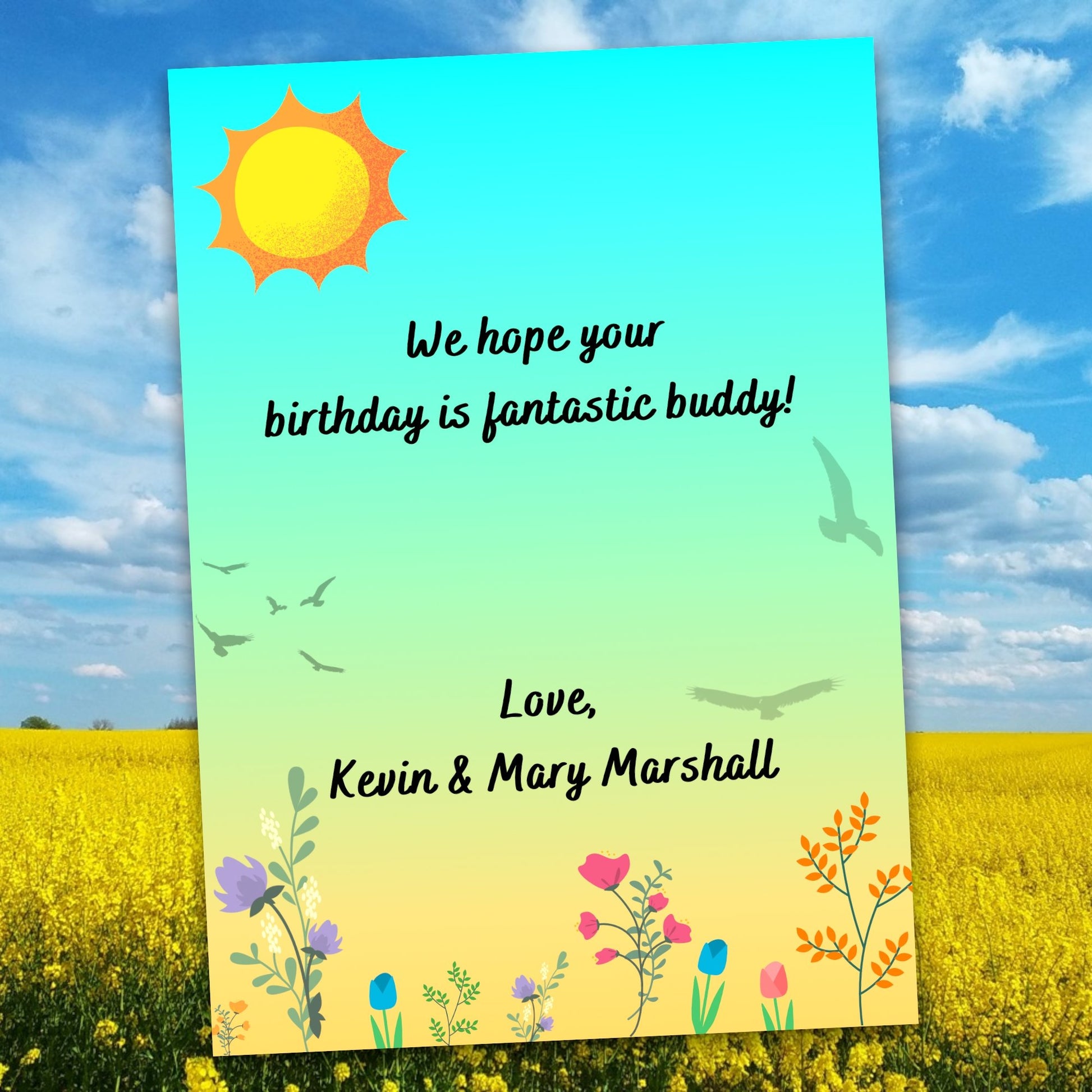 “God Gave Us You” Birthday Card Template (Digital Download)  Weaver Custom Engravings Digital Downloads   