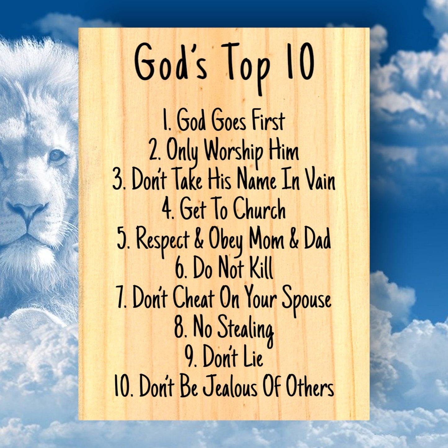 God's Top 10 Rules Signs Weaver Custom Engravings   