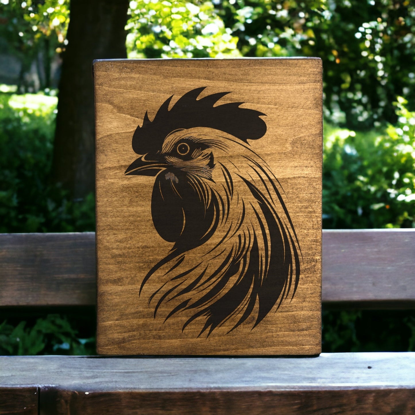 "Handsome Rooster" Custom Wood sign Signs Weaver Custom Engravings   