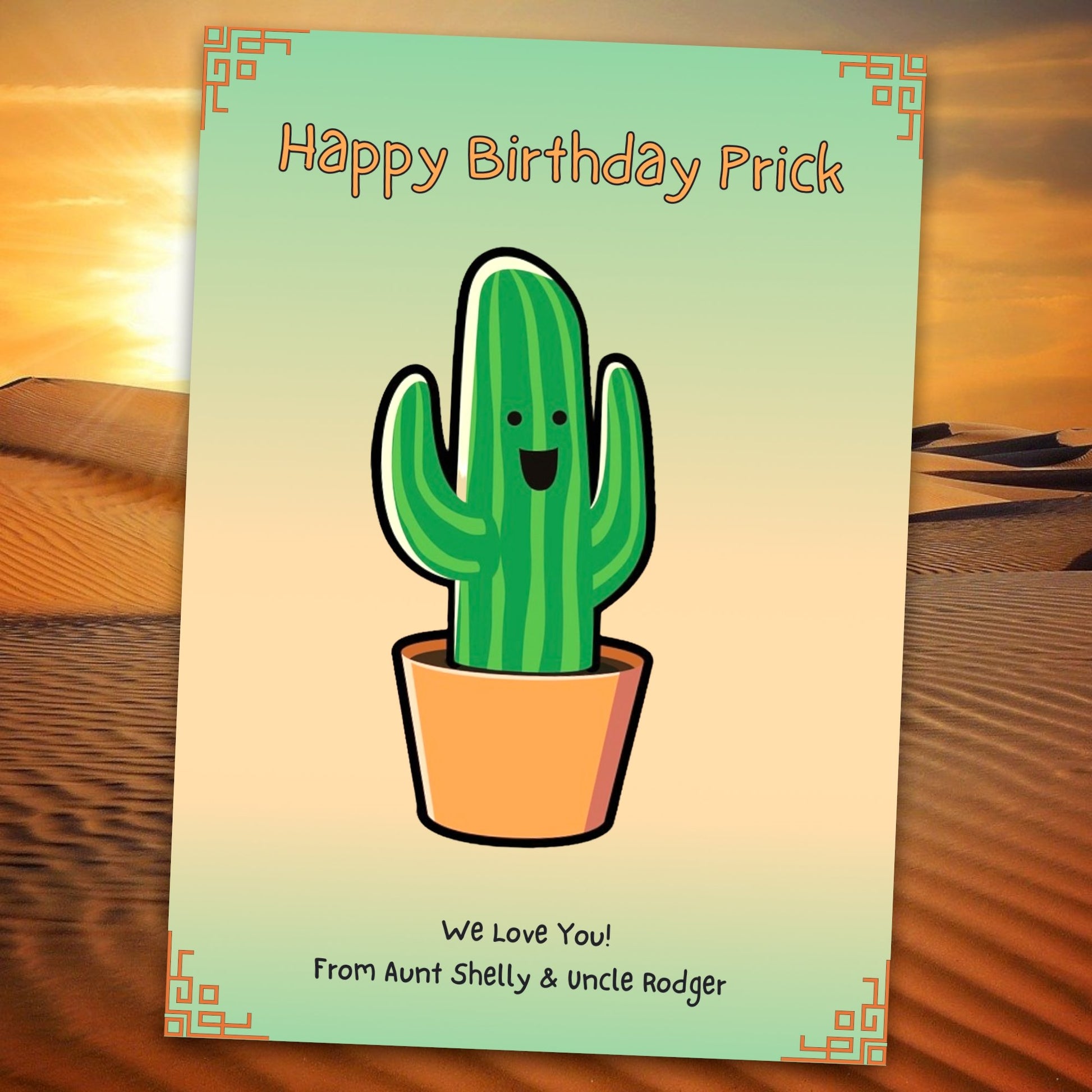 “Happy Birthday Prick” Happy Birthday Card Template (Digital Download) card Weaver Custom Engravings Digital Downloads   