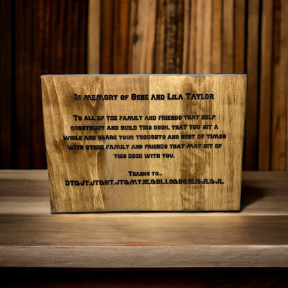 "In Memory Of" Custom Sign Signs Weaver Custom Engravings   