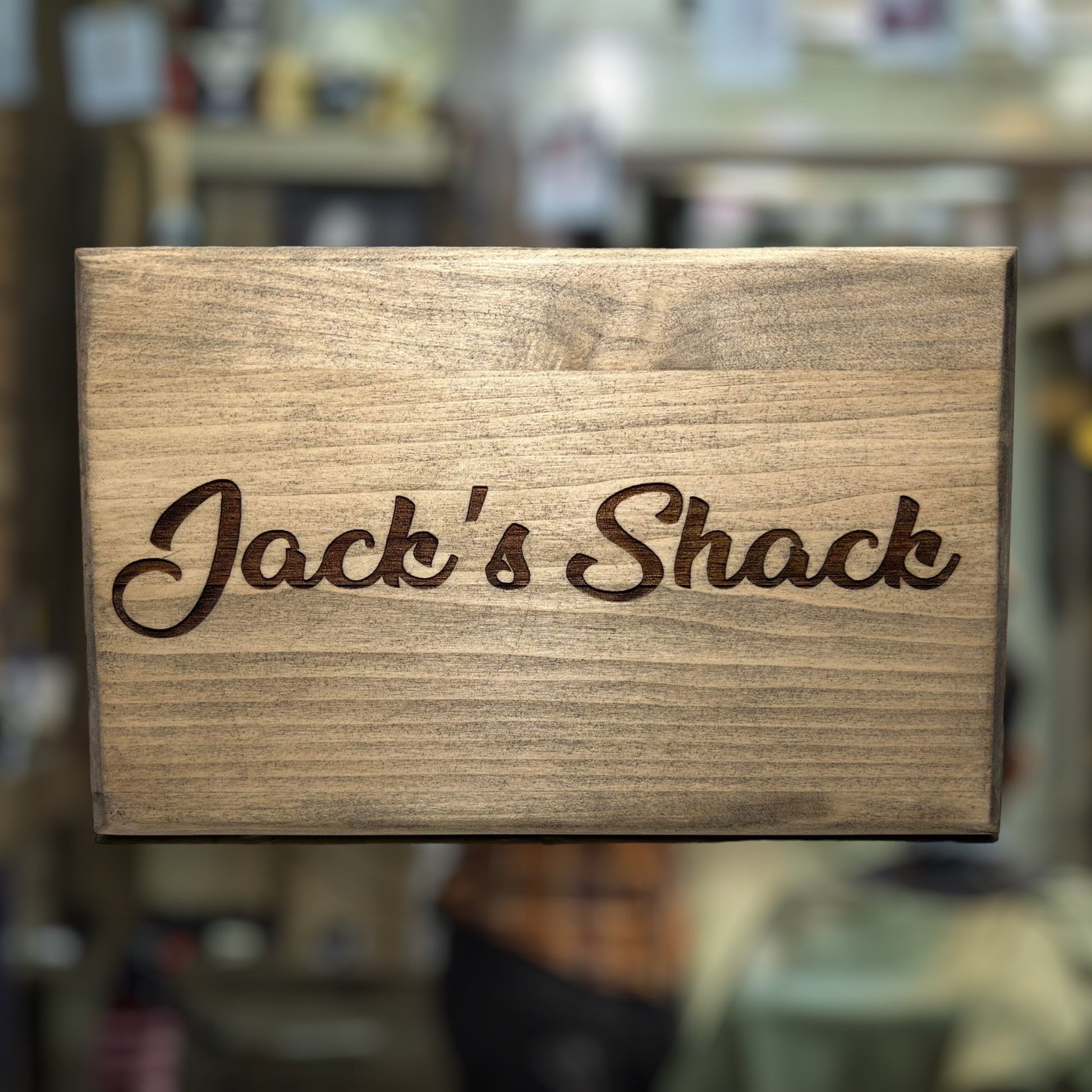 "Jack's Shack" Custom Wood Sign Signs Weaver Custom Engravings   