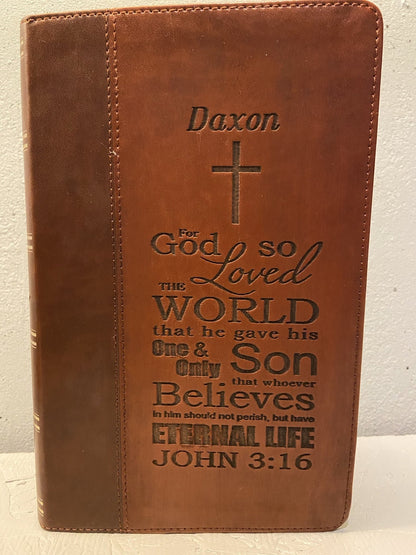 John 3:16 Custom KJV Gift Bible  Weaver Custom Engravings   
