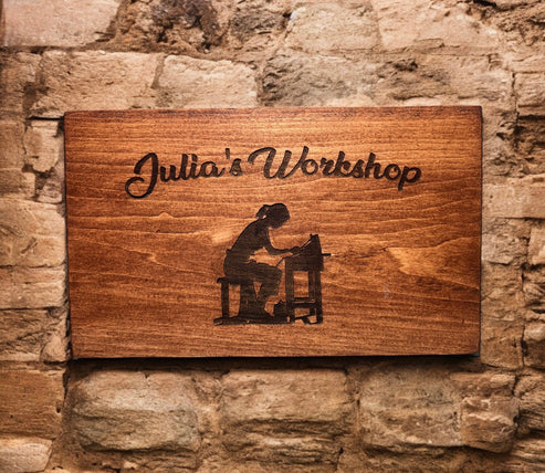 Custom Workshop Wood Sign - 