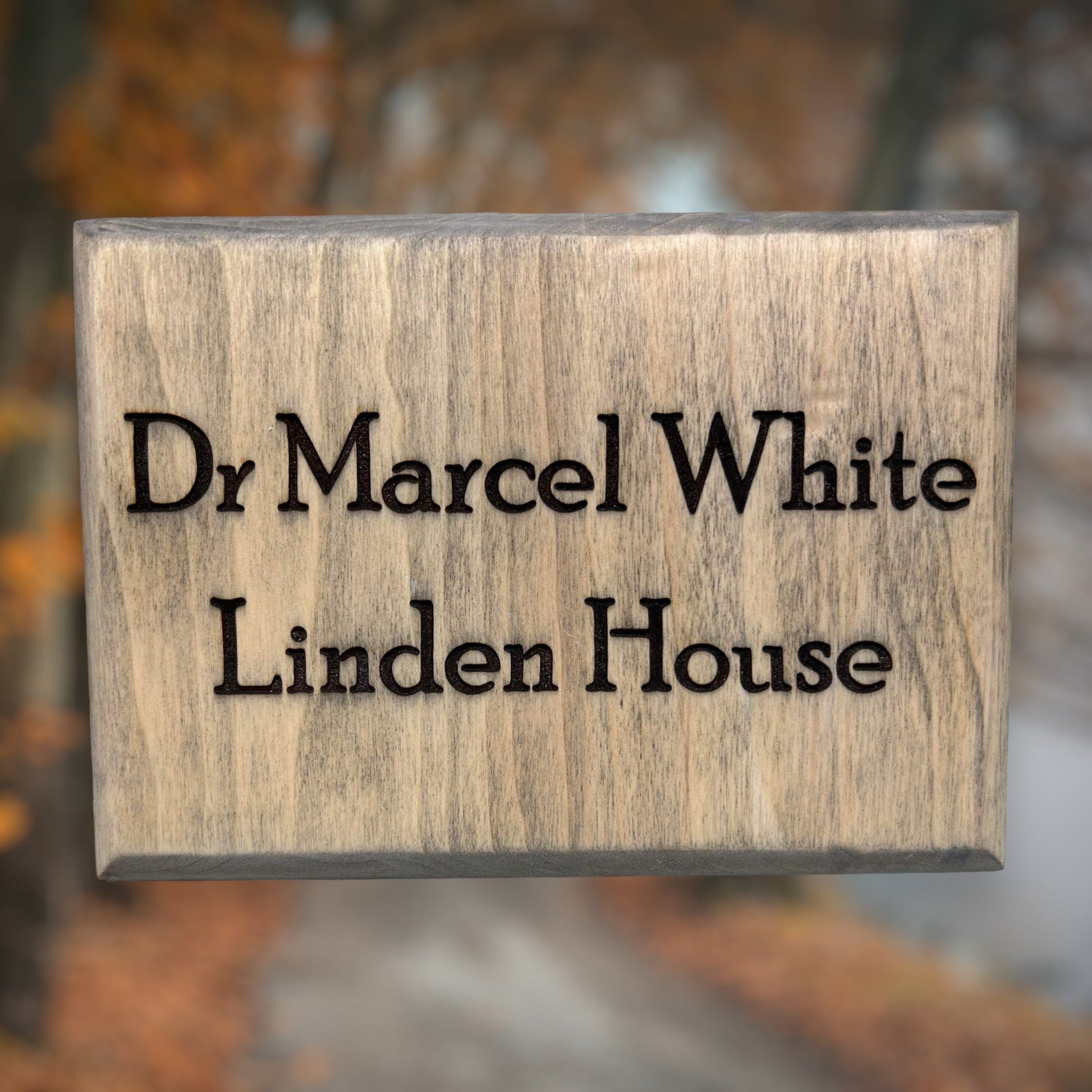 "Linden House" Custom Wood Sign Signs Weaver Custom Engravings   
