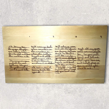 "Loved One's Original Handwriting" Custom Wood Sign Signs Weaver Custom Engravings Default Title  