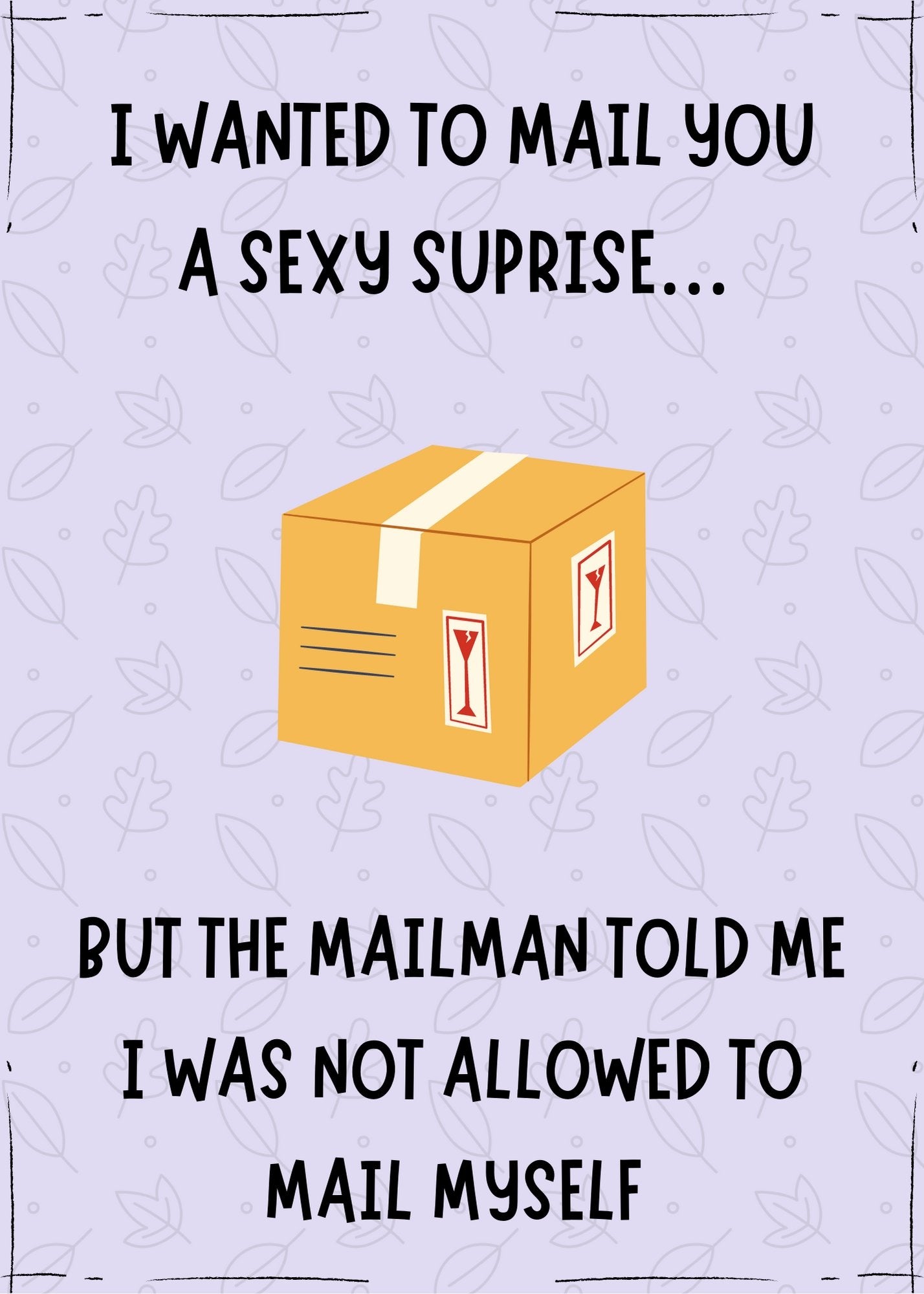 “Mail A Sexy Surprise” Happy Birthday Card Template (Digital Download)  Weaver Custom Engravings Digital Downloads   