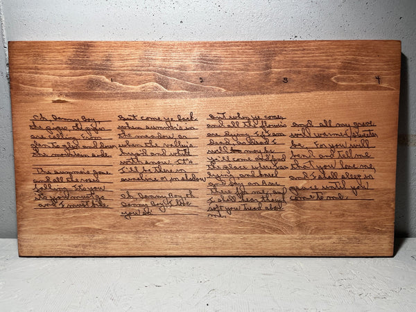 Preserve Memories with our Custom Engraved Wood Sign - Handwritten ...