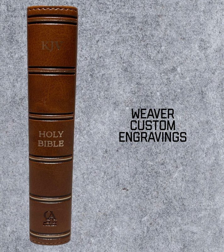 "Personalized With Name" KJV Bible bible Weaver Custom Engravings   